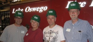 CERT traineees-Bruce Goldman, Gail Parrick (PNA Chair), Rick Eilers and Gregory Monahan Get CERT trained